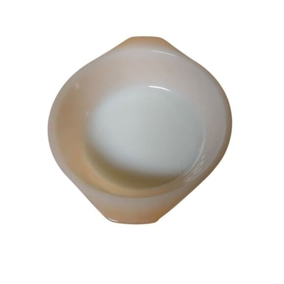 Vintage Anchor Hocking Fire King Mini Casserole Dish Milk Glass Peach Lustre - Picture 2 of 10